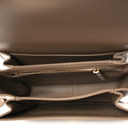 Shiny Calfskin Medium Triomphe Smoked Brown