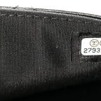 Lambskin Quilted Front Pocket Clutch With Chain Black