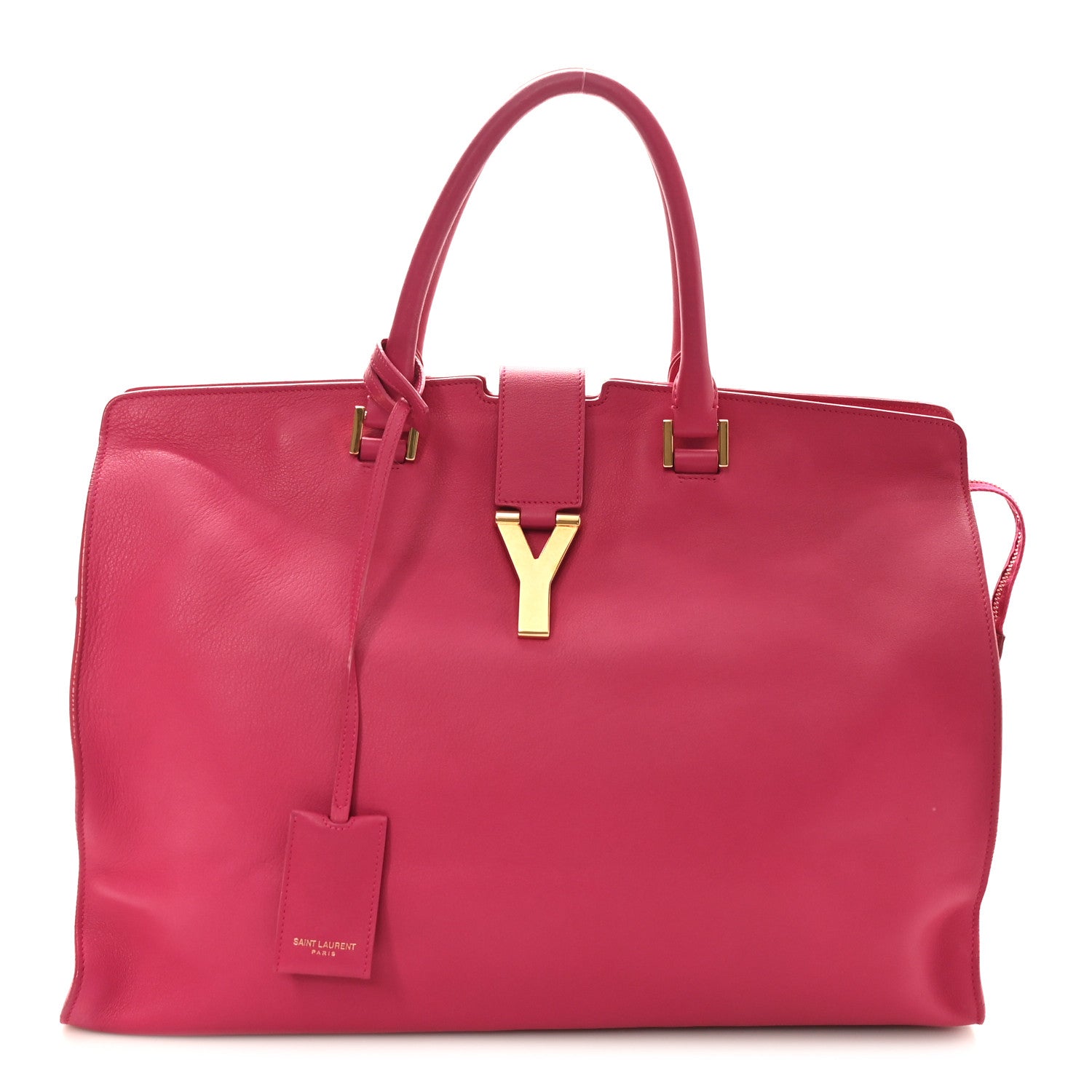 Calfskin Large Classic Y Cabas Fuchsia