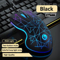 Mute Wired Gaming Mouse 1000 DPI Optical 3 Button USB Mouse With RGB BackLight Mute Mice for Desktop Laptop Computer Gamer Mouse