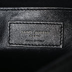 Crinkled Calfskin Matelasse Monogram Baby Niki Chain Satchel Black