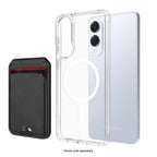SAHARA - Venture Series Wallet Case - Samsung Galaxy S25 Edge - Clear/Scorpion Black