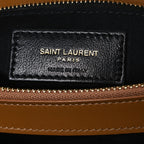Calfskin Y Quilted Monogram Medium Loulou Chain Satchel Dark Natural