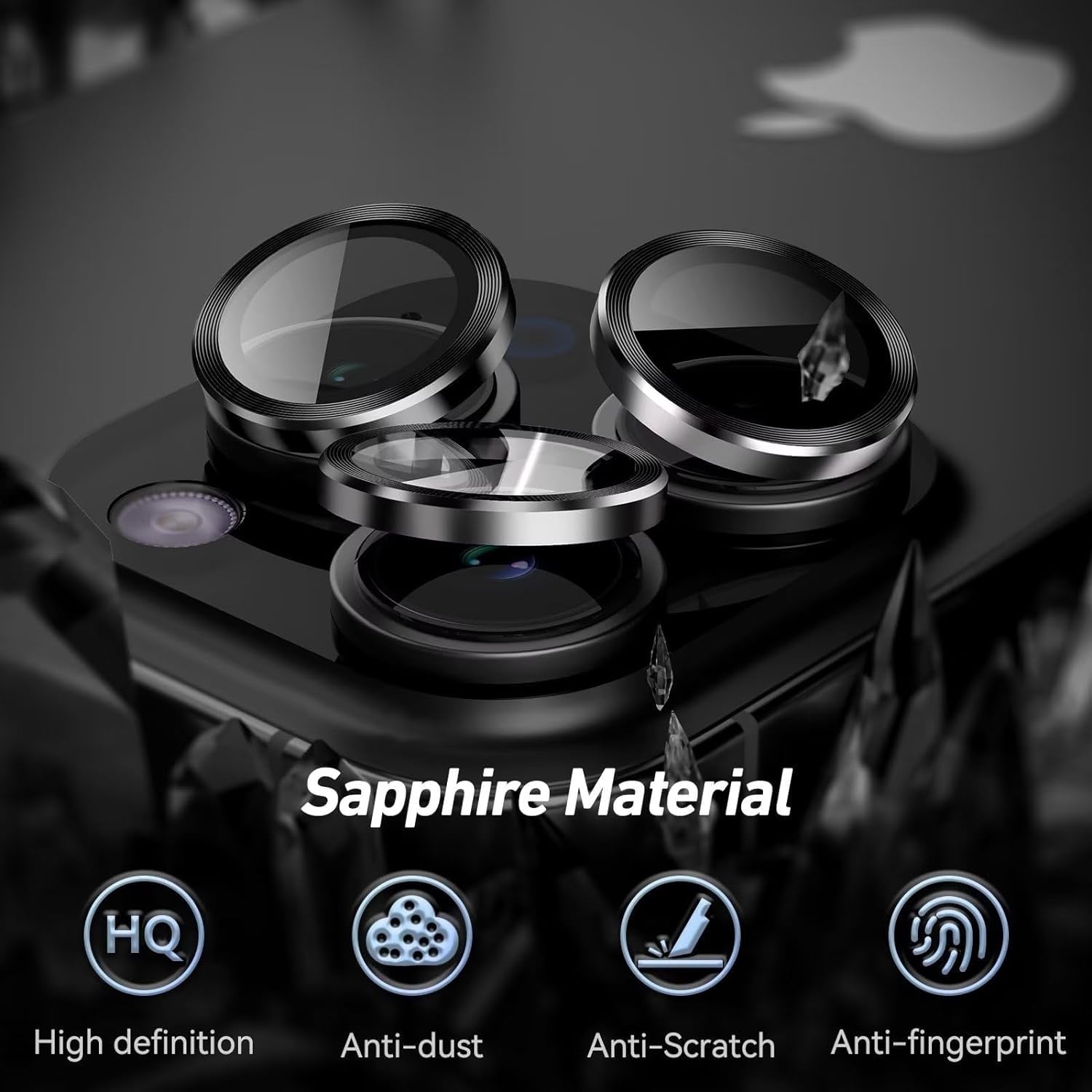 Entronix Camera Lens Protector Compatible with iPhone 17 Pro/17 Pro Max - Luxury Metal