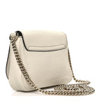 Pebbled Calfskin Small Soho Flap Crossbody Off White