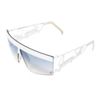 Jeremy Scott Ladies Rectangular White Signature Sunglasses