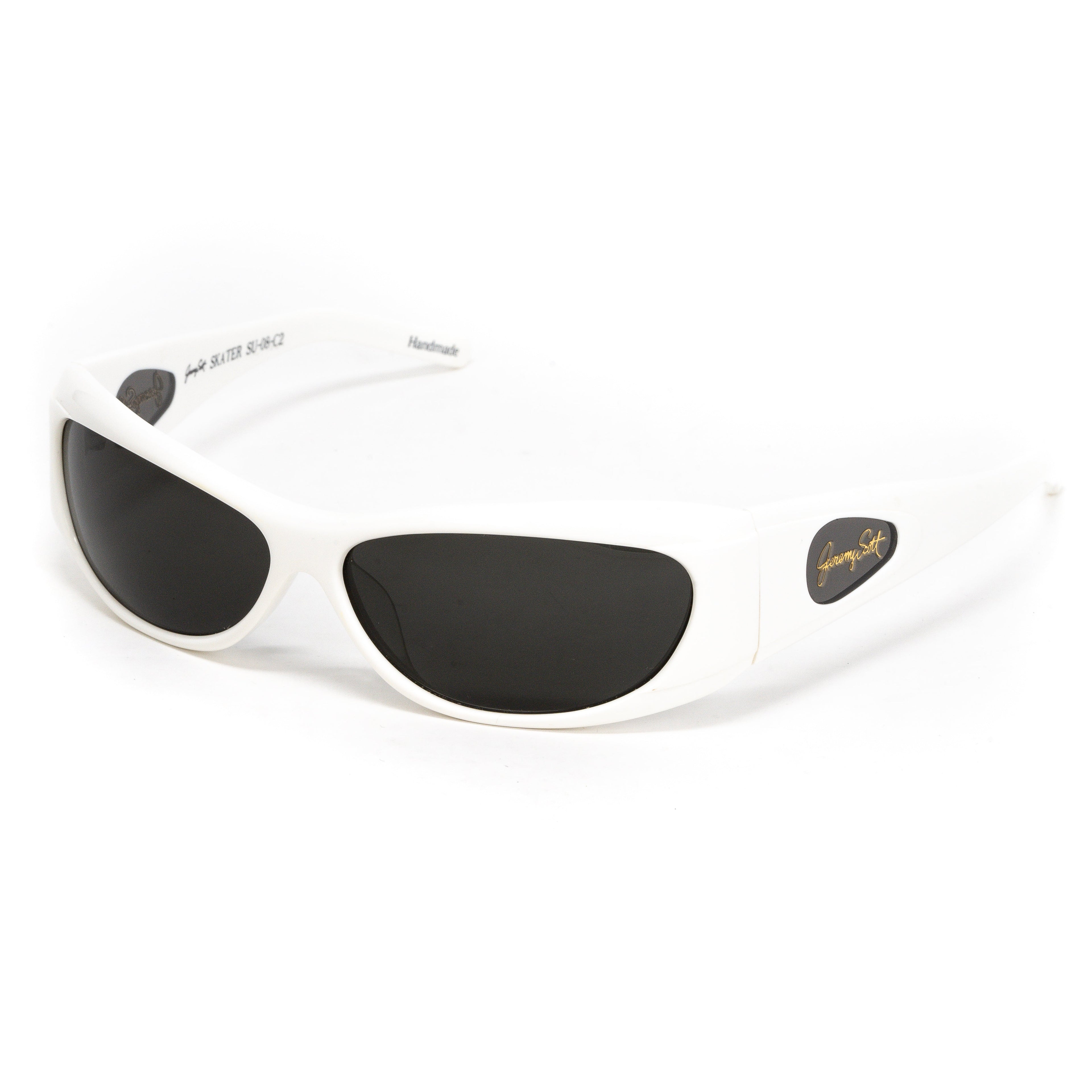Jeremy Scott Ladies Oval White Skater Sunglasses