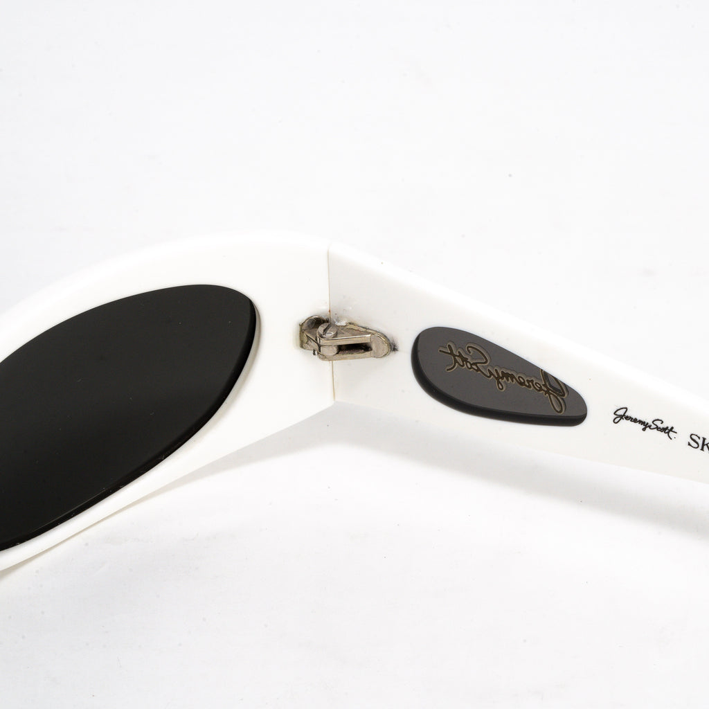 Jeremy Scott Ladies Oval White Skater Sunglasses