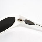 Jeremy Scott Ladies Oval White Skater Sunglasses