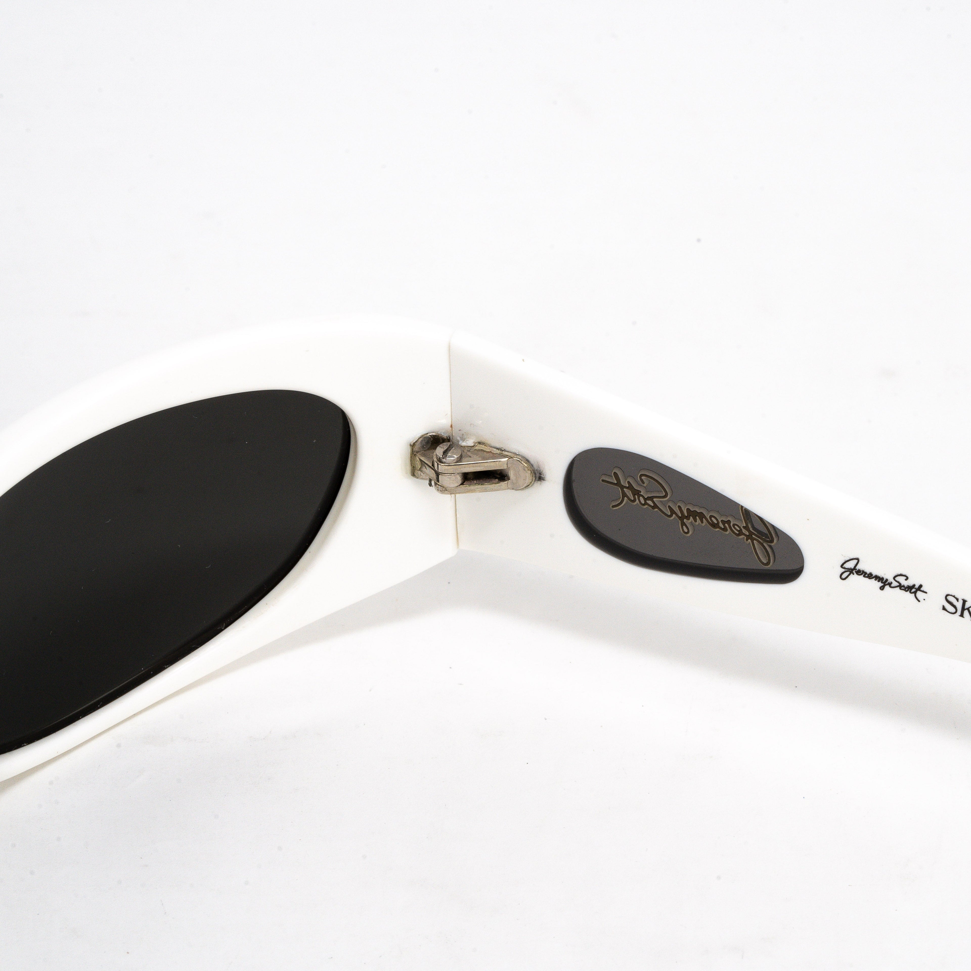 Jeremy Scott Ladies Oval White Skater Sunglasses