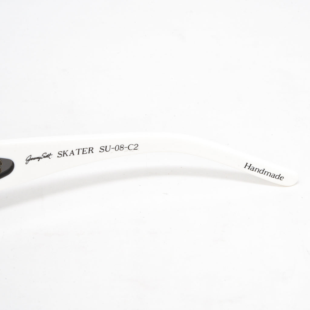 Jeremy Scott Ladies Oval White Skater Sunglasses
