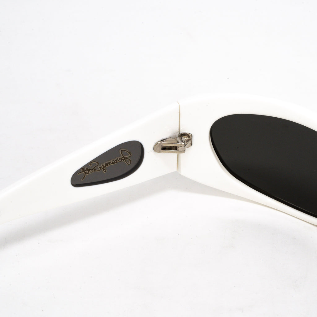 Jeremy Scott Ladies Oval White Skater Sunglasses
