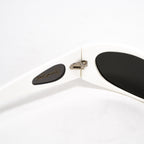 Jeremy Scott Ladies Oval White Skater Sunglasses