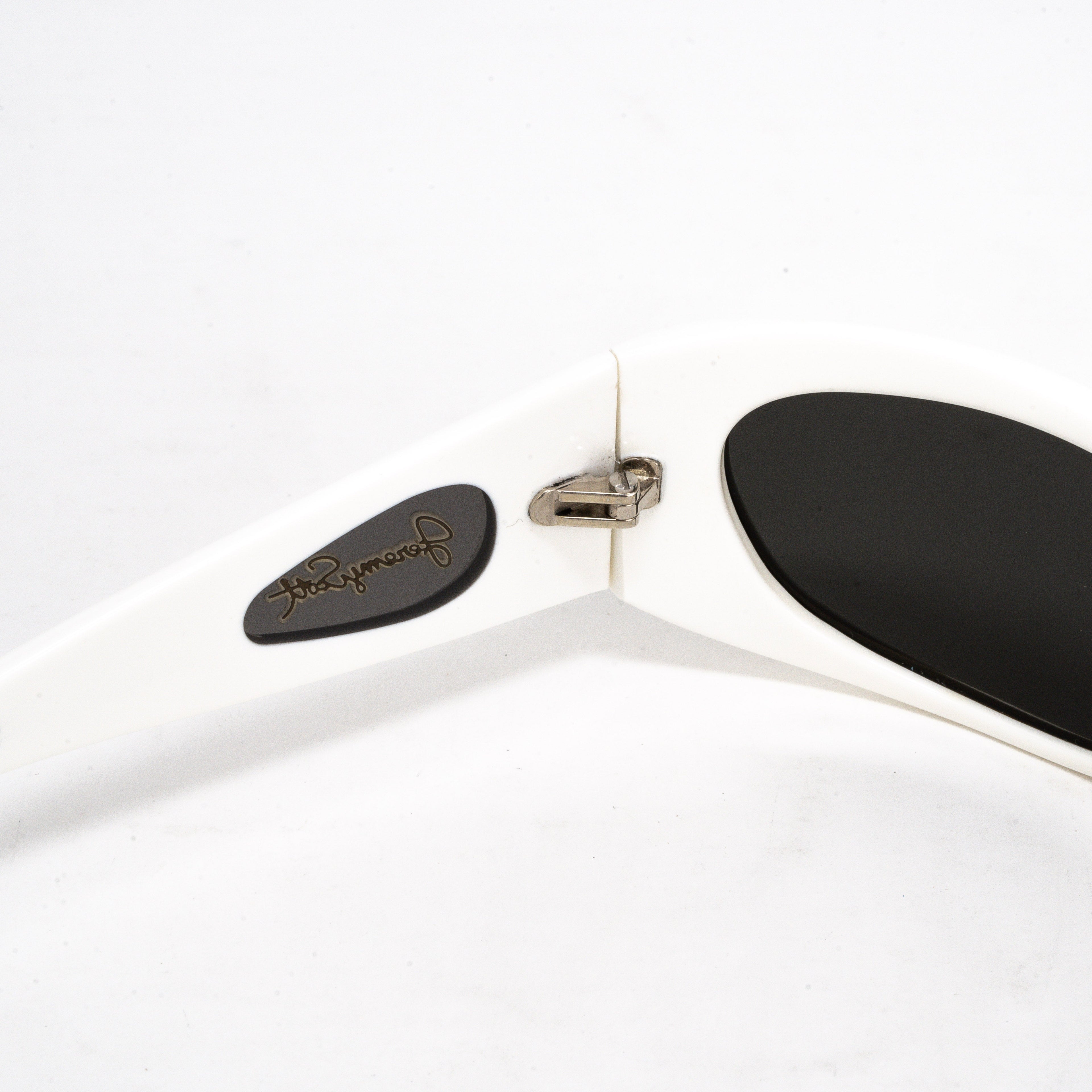 Jeremy Scott Ladies Oval White Skater Sunglasses
