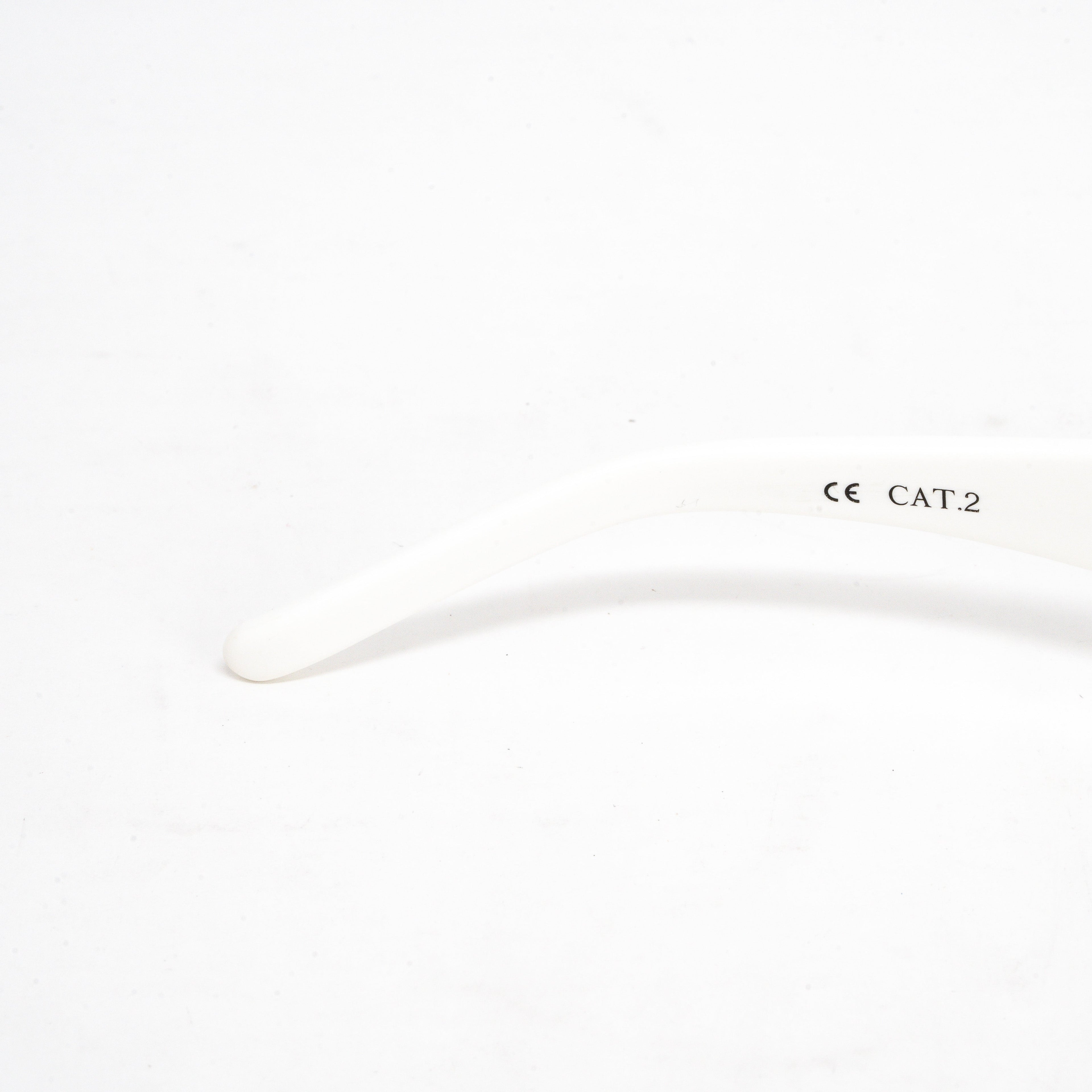 Jeremy Scott Ladies Oval White Skater Sunglasses