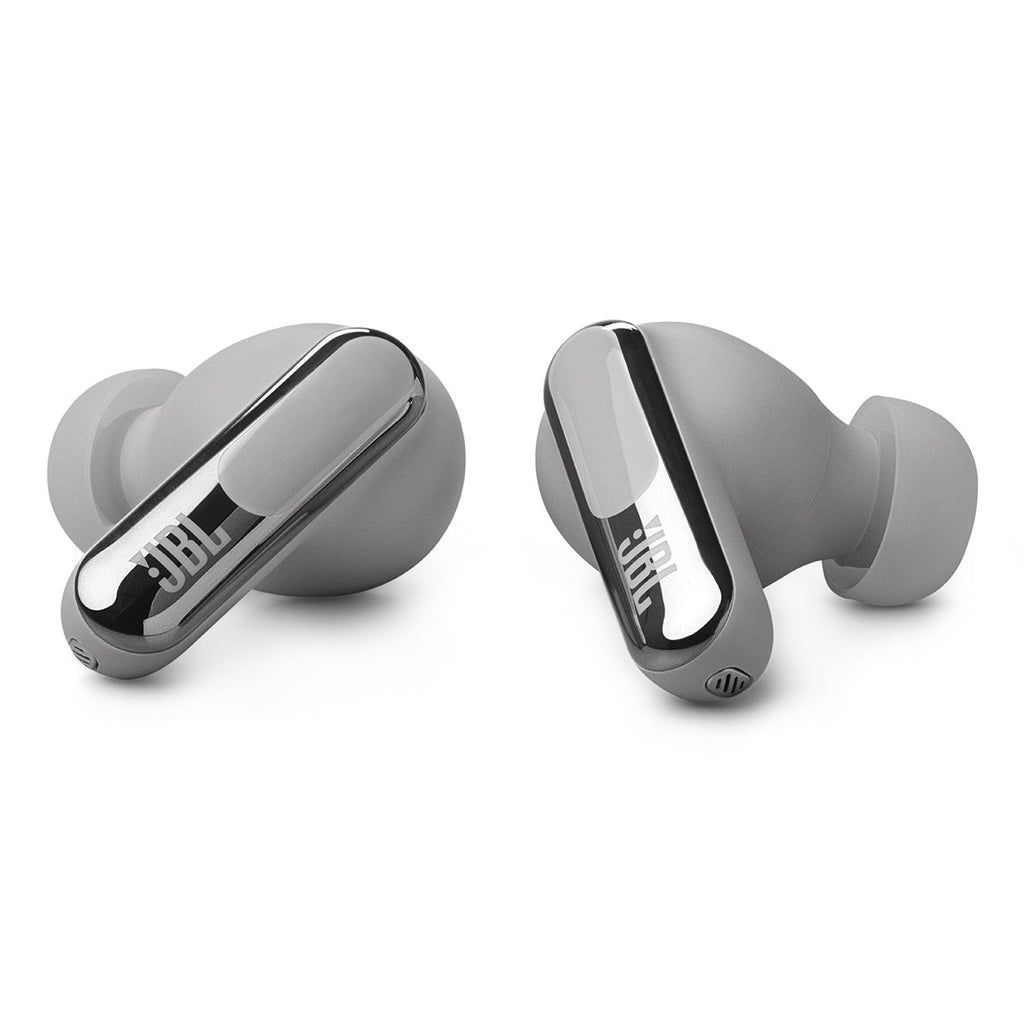 JBL Live Beam 3 Noise-Cancelling Earbuds with Smart Case (Silver)