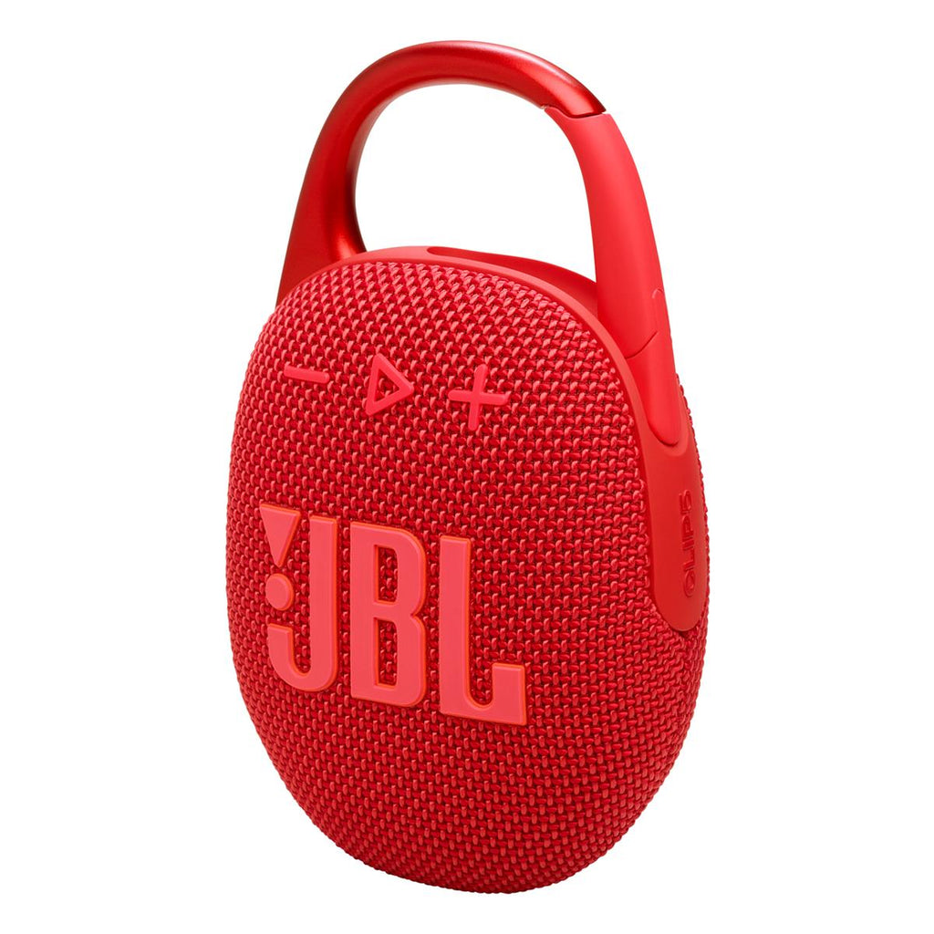 JBL Clip 5 Ultra Portable Bluetooth Speaker with gSport Carbon Fiber Case (Red)