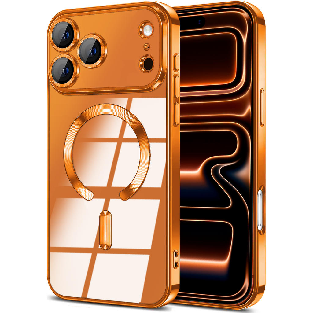Entronix [Magnetic] Case Compatible with iPhone 17 Pro - [Clear Back] Luxury Glossy Cover