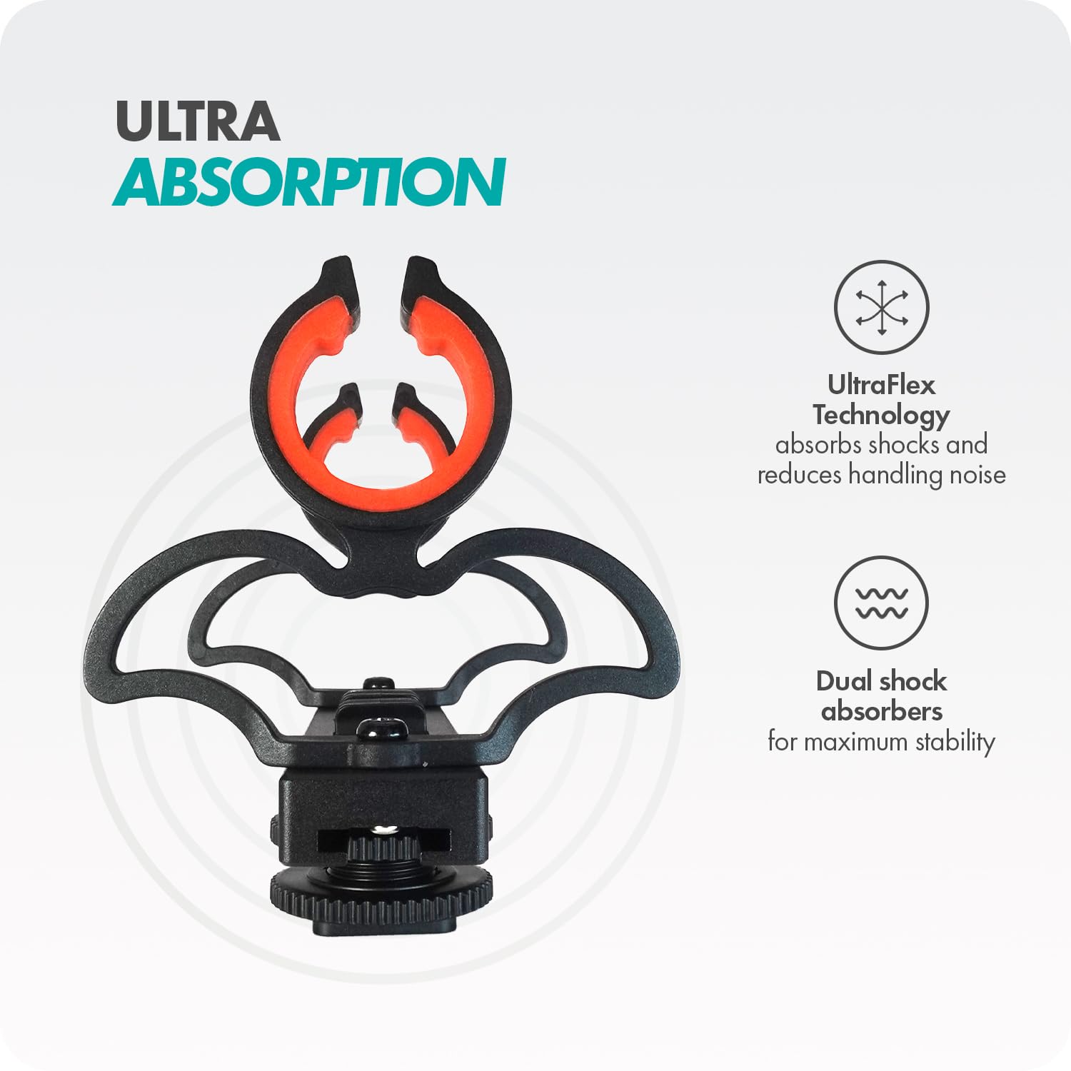 Movo SM6 Ultraflex Premium Shockmount for Shotgun Microphones