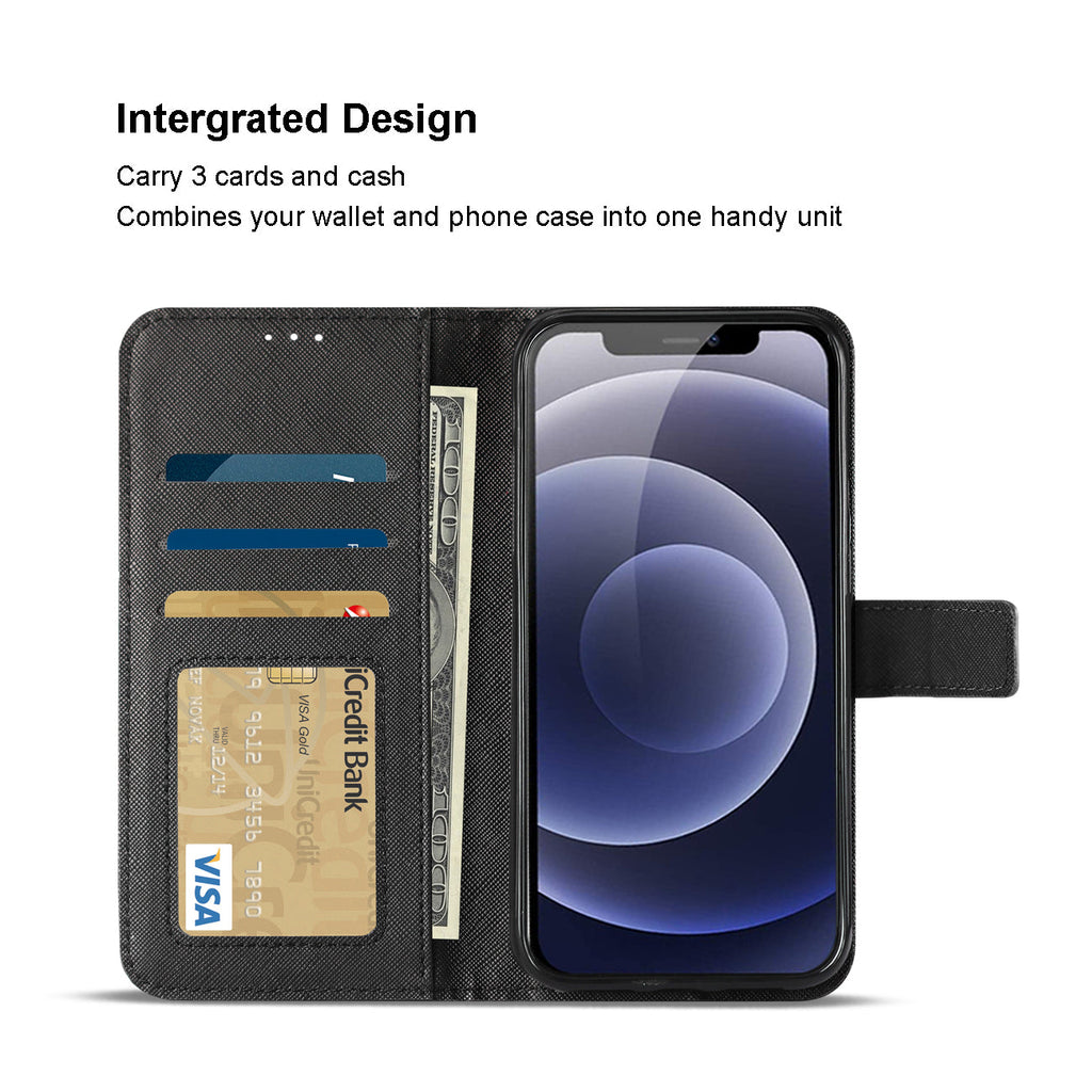 Slim Stand Case With Card Holder Slots Apple Iphone 12 Mini In Black