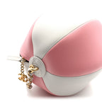 Calfskin Coco Beach Ball Bag White Pink