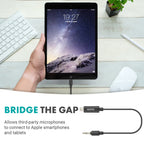 Movo IMA-4 TRS to Lightning Adapter - Compatible with iPhone and iOS Devices