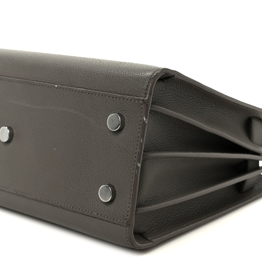 Grained Calfskin Baby Sac De Jour Fog