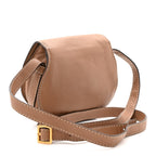 Calfskin Mini Marcie Round Crossbody Bag Nut