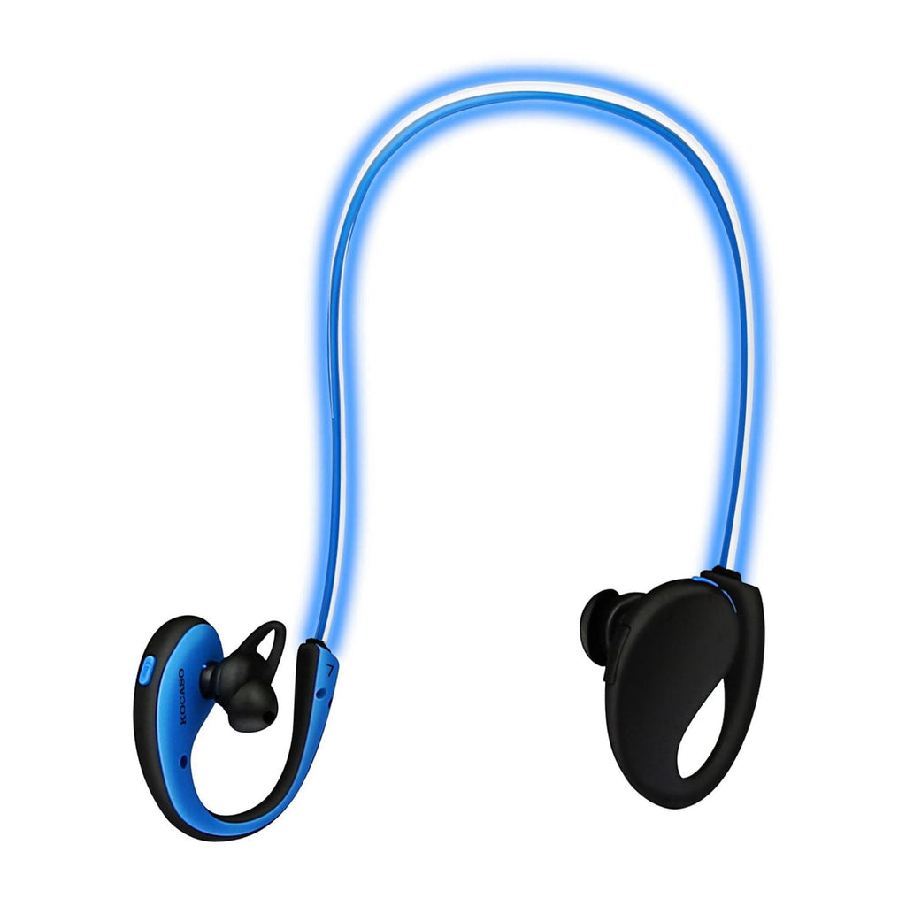 Wireless Neckband Earphones V4.1 HD Stereo Sweat-proof Headphones with LED Light Mic - 8Hrs Work, Running - 1 Pack