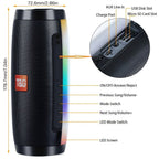 Wireless Speaker; Waterproof Speaker With Colorful LED Light; Portable Outdoor 3D Stereo Bass Luminous Speaker