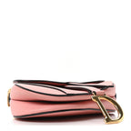 Grained Calfskin Mini Saddle Bag Pink