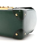 Azalea Calfskin Small Padlock Bamboo Shoulder Bag Vintage Green