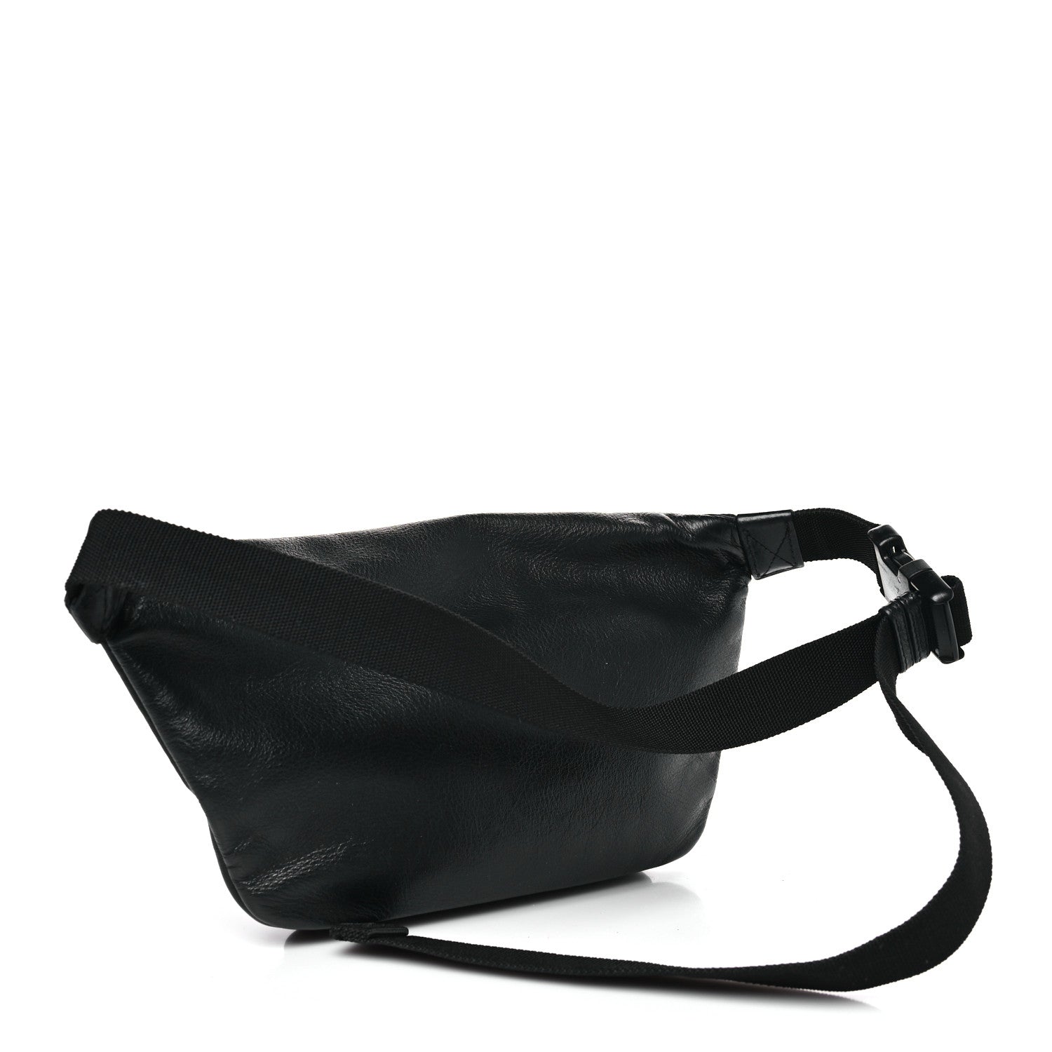 Smooth Calfskin Logo Large Everyday Beltpack Black White
