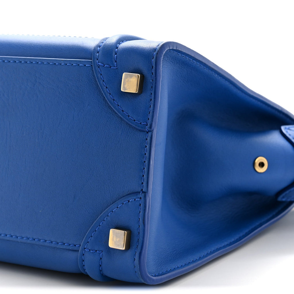 Smooth Calfskin Micro Luggage Royal Blue