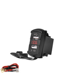 12V Dual USB Charger Socket LED Voltage Voltmeter Rocker Switch Panel Car Boat