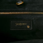 Santorini Lux Calfskin Y Drawstring Tote Black