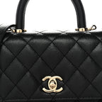 Caviar Quilted Extra Mini Coco Handle Flap Black