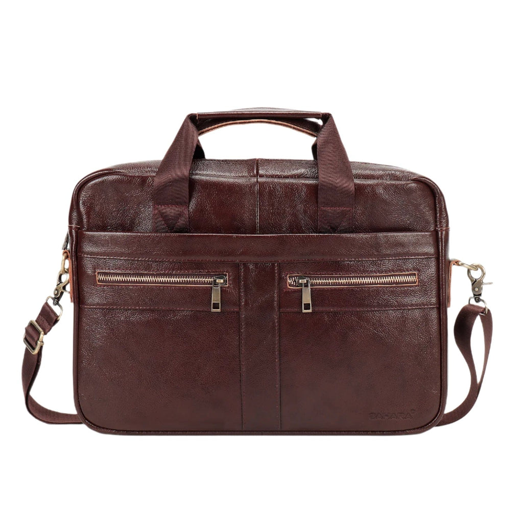 SAHARA - Genuine Leather Business Bag Briefcase - Laptops up to 16-inch