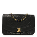 Lambskin Quilted Small Single Flap Black