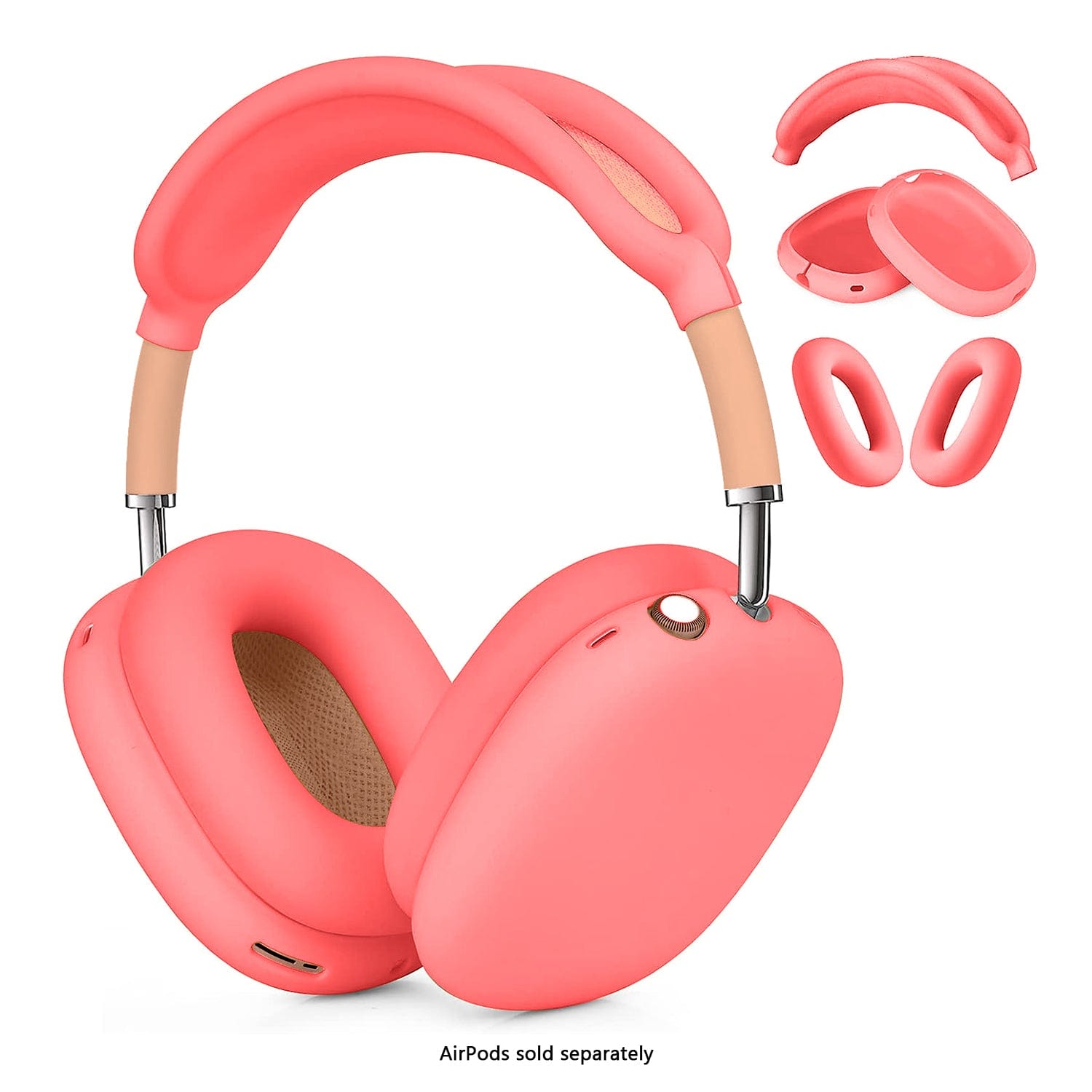 SAHARA - Silicone Combo Kit Case for Apple AirPods Max Headphones - Sand Orange