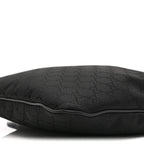 Nylon Monogram Small Flat Messenger Bag Black