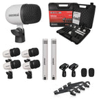 Drum Microphone Kit 7Pc All Metal Drummer Mics Tom/Snare & Cymbals Wired Instrument Drums Set