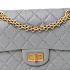 Aged Calfskin Quilted 2.55 Reissue Mini Flap Grey
