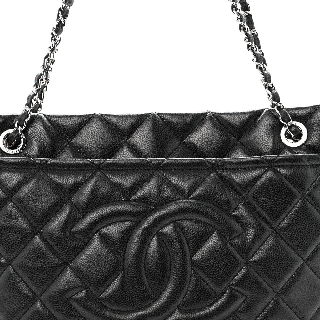 Caviar Quilted CC Timeless Soft Tote Black