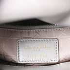 Lambskin Cannage Mini Lady Dior Gray Opaline