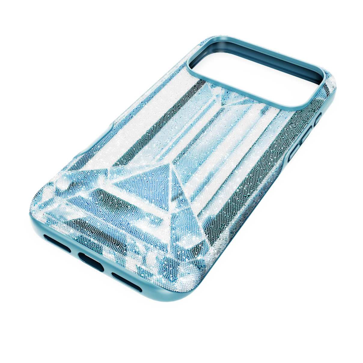 High smartphone case, Crystal effect, iPhone 17 Pro Max, Blue