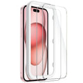 SAHARA - ZeroDamage Ultra-Strong Tempered Glass Screen Protector (2-Pack) - iPhone 15 Plus