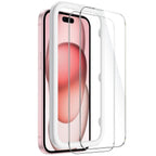 SAHARA - ZeroDamage Ultra-Strong Tempered Glass Screen Protector (2-Pack) - iPhone 15 Plus