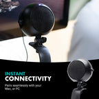 Movo WebMic Desktop USB Microphone with  Stand