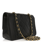 Lambskin Quilted Small Single Flap Black